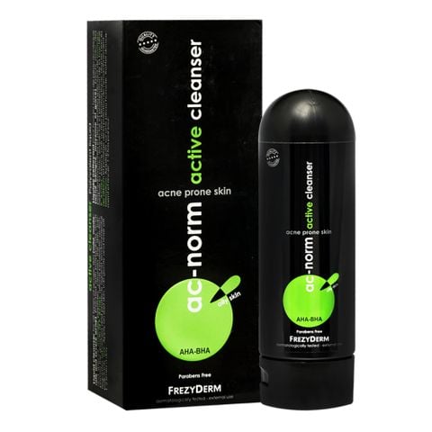 Sữa rửa mặt dịu nhẹ có AHA và BHA cho da dầu mụn Frezyderm Ac-Norm Active Cleanser