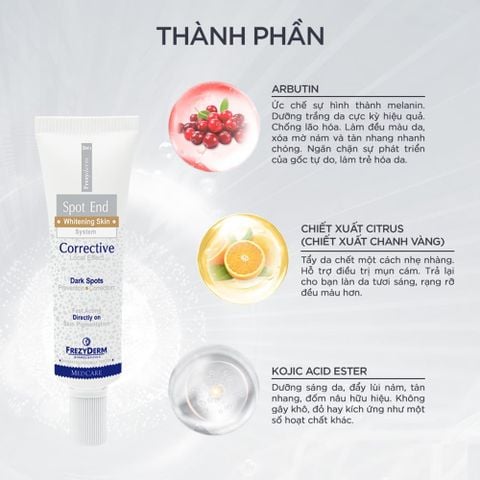 Kem làm mờ nám, thâm, đốm nâu & sáng da Frezyderm Spot End Corrective
