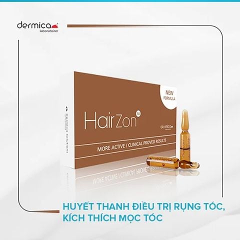 Ampoule hỗ trợ mọc tóc, dài mi, lông mày DERMICA HairZon Thụy Sĩ