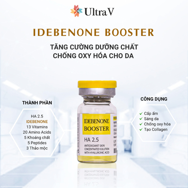 Tinh chất Meso ULTRA V Idebenone Booster trắng da, mờ nám, thâm sạm, căng bóng trẻ hóa da