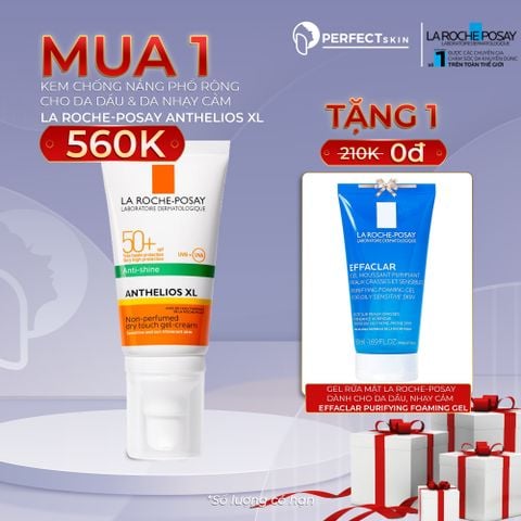 Kem chống nắng phổ rộng, nâng tông kiềm dầu La Roche-Posay Anthelios XL SPF50+ PA++++