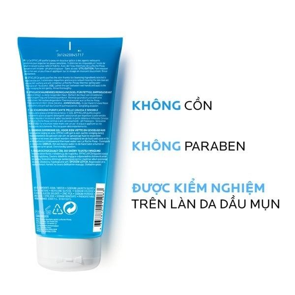Gel rửa mặt La Roche-Posay Effaclar Purifying Foaming Gel dành cho da dầu, nhạy cảm