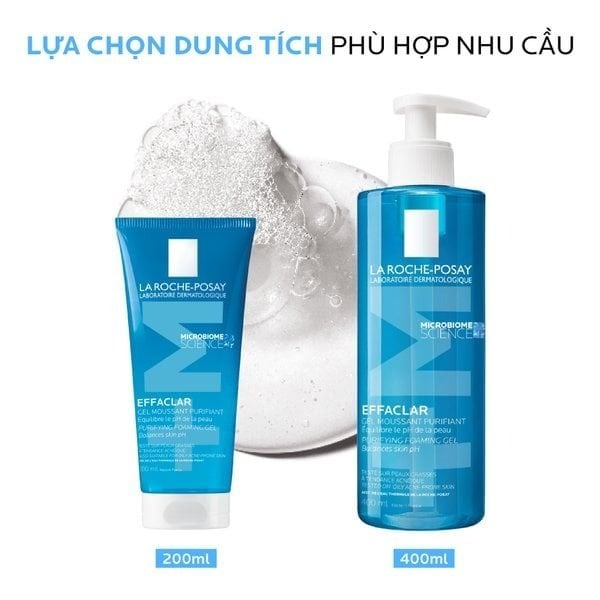Gel rửa mặt La Roche-Posay Effaclar Purifying Foaming Gel dành cho da dầu, nhạy cảm