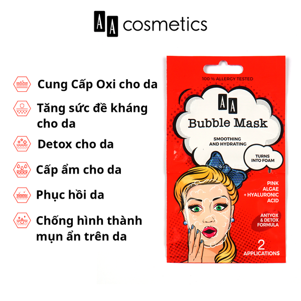 Mặt nạ AA COSMETICS Bubble Mask cấp ẩm và làm mịn da – Skin R&D