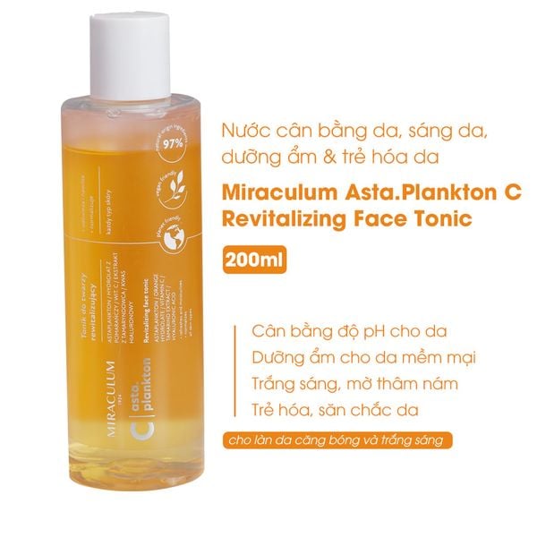 Nước cân bằng trẻ hóa, sáng da Miraculum Asta.Plankton C - Revitalizing Face Tonic