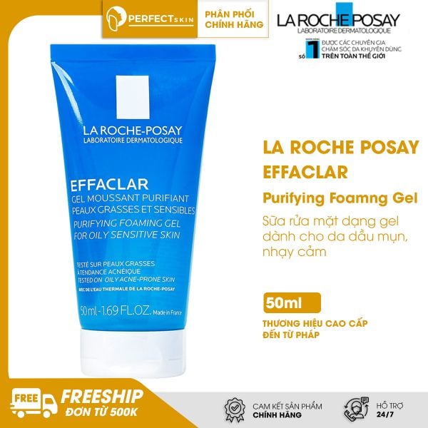 Gel rửa mặt La Roche-Posay Effaclar Purifying Foaming Gel dành cho da dầu, nhạy cảm