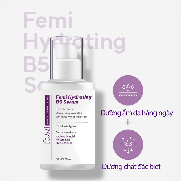 Tinh chất dưỡng ẩm và phục hồi da khẩn cấp Femi Hydrating B5 Serum