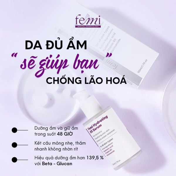 Tinh chất dưỡng ẩm và phục hồi da khẩn cấp Femi Hydrating B5 Serum