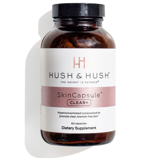 Viên uống sạch mụn HUSH & HUSH Skin Capsule CLEAR+ - Khô mụn viêm, ngừa mụn, mờ thâm dành cho da mụn