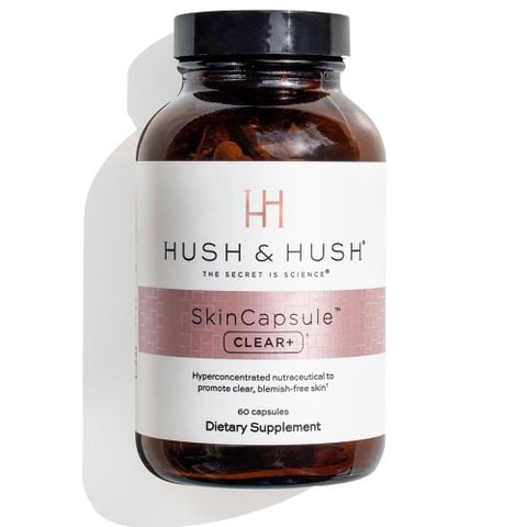 Viên uống sạch mụn HUSH & HUSH Skin Capsule CLEAR+ - Khô mụn viêm, ngừa mụn, mờ thâm dành cho da mụn