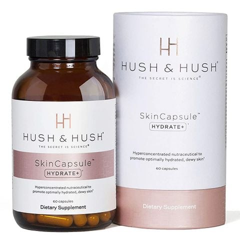 Viên uống cấp ẩm HUSH & HUSH Skin Capsule HYDRATE+ - Giữ ẩm, bù nước da khô, mất nước