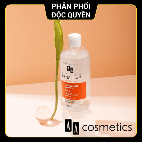 Nước tẩy trang AA COSMETICS Hyper Sensitive Micellar Water 3 in 1