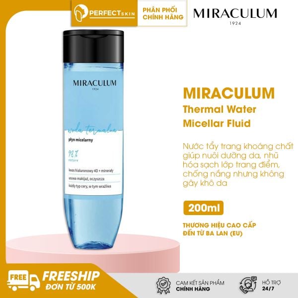 Nước tẩy trang khoáng chất dưỡng da Miraculum Thermal Water Micellar Fluid