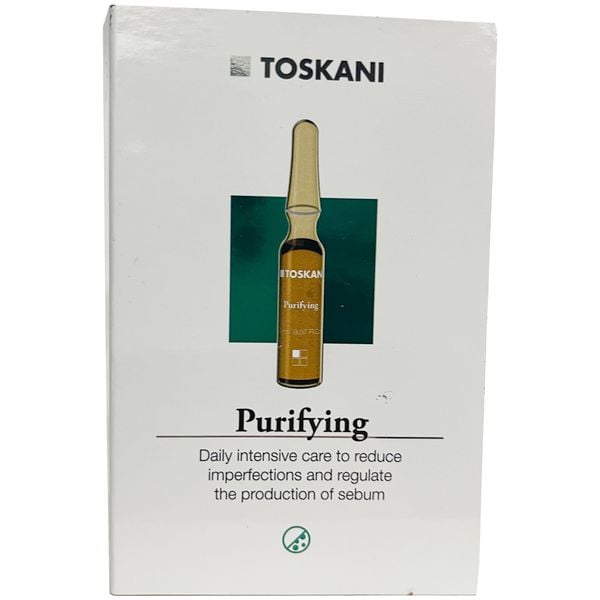 Tinh chất khô mụn Toskani Purifying Ampoule giúp giảm viêm, mờ thâm mụn, cân bằng dầu