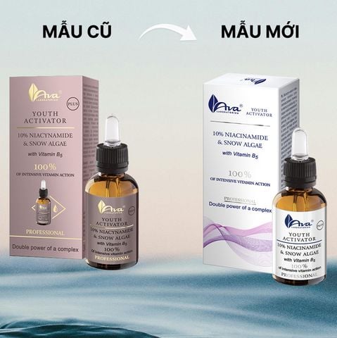 Tinh chất sáng da, thu nhỏ lỗ chân lông AVA Youth Activator 10% Niacinamide & Snow Algae with Vitamin B5
