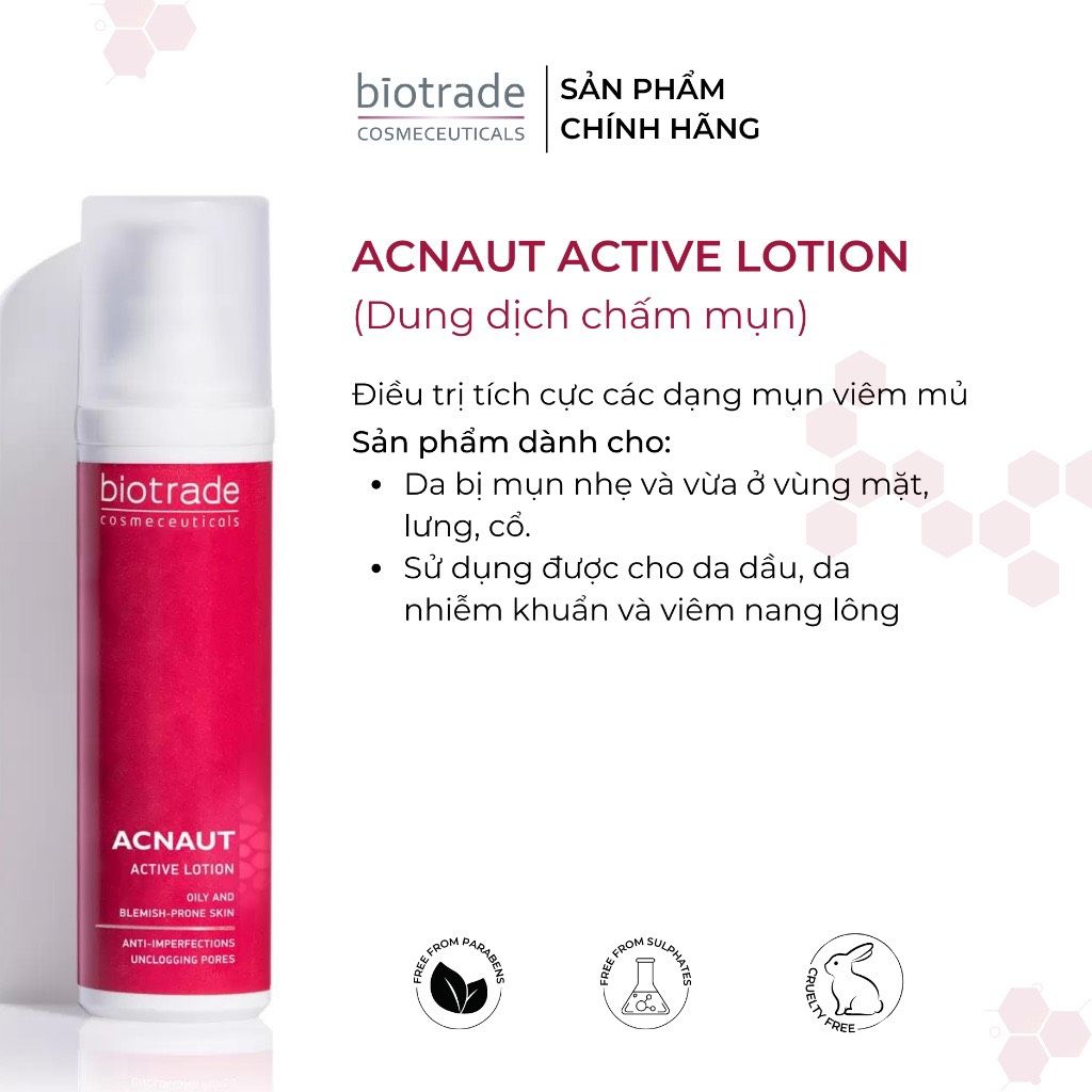 Dung dịch chấm mụn hoạt tính Biotrade Acnaut Active Lotion