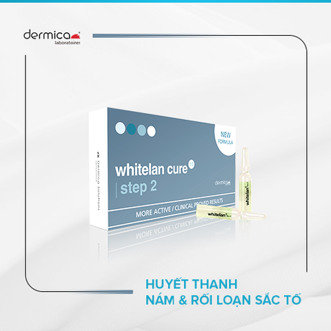 Ampoule mờ Nám DERMICA Whitelan Cure Step 2 làm trắng da, giảm sắc tố