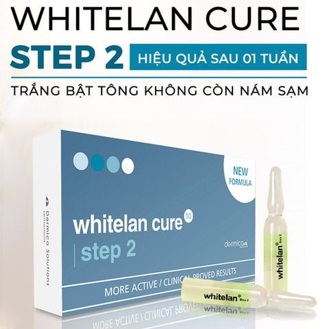 Ampoule mờ Nám DERMICA Whitelan Cure Step 2 làm trắng da, giảm sắc tố