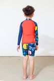  Foli Orange Black Kid Rashguard Set 