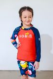  Foli Orange Black Kid Rashguard Set 