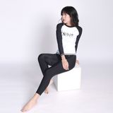  Áo bơi nữ Basic Black White 