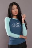  Áo tay dài basic turquoise 