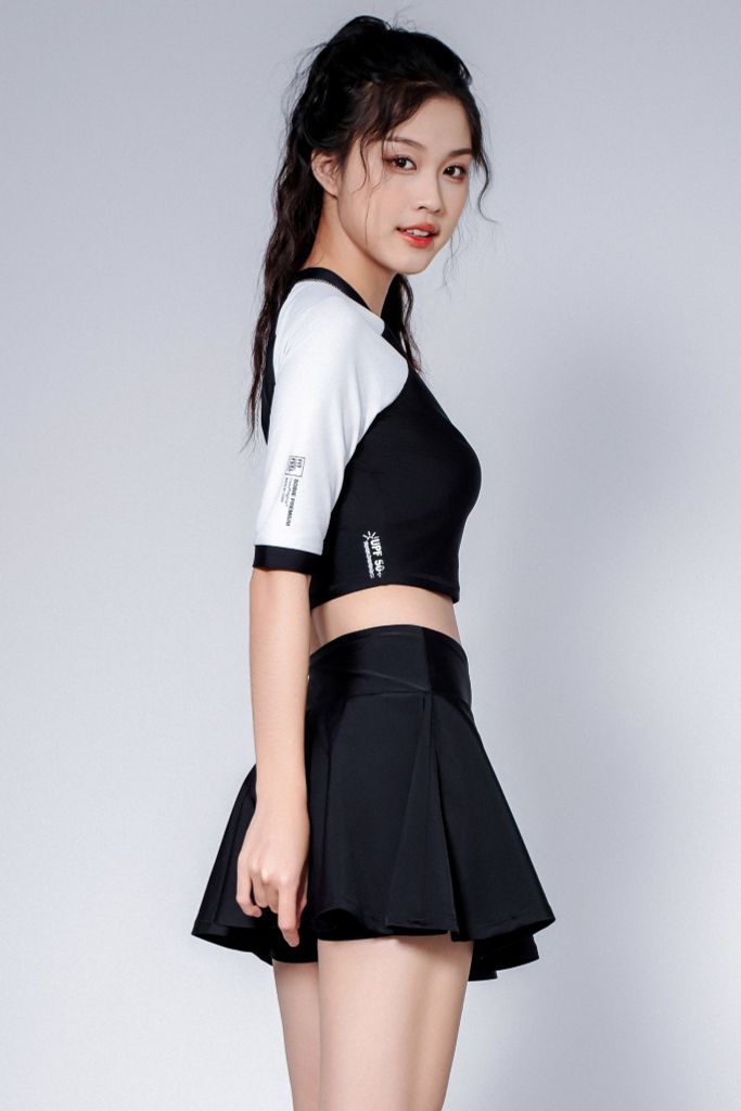 Kaylin Áo bơi nữ croptop tay lửng, ảnh 6