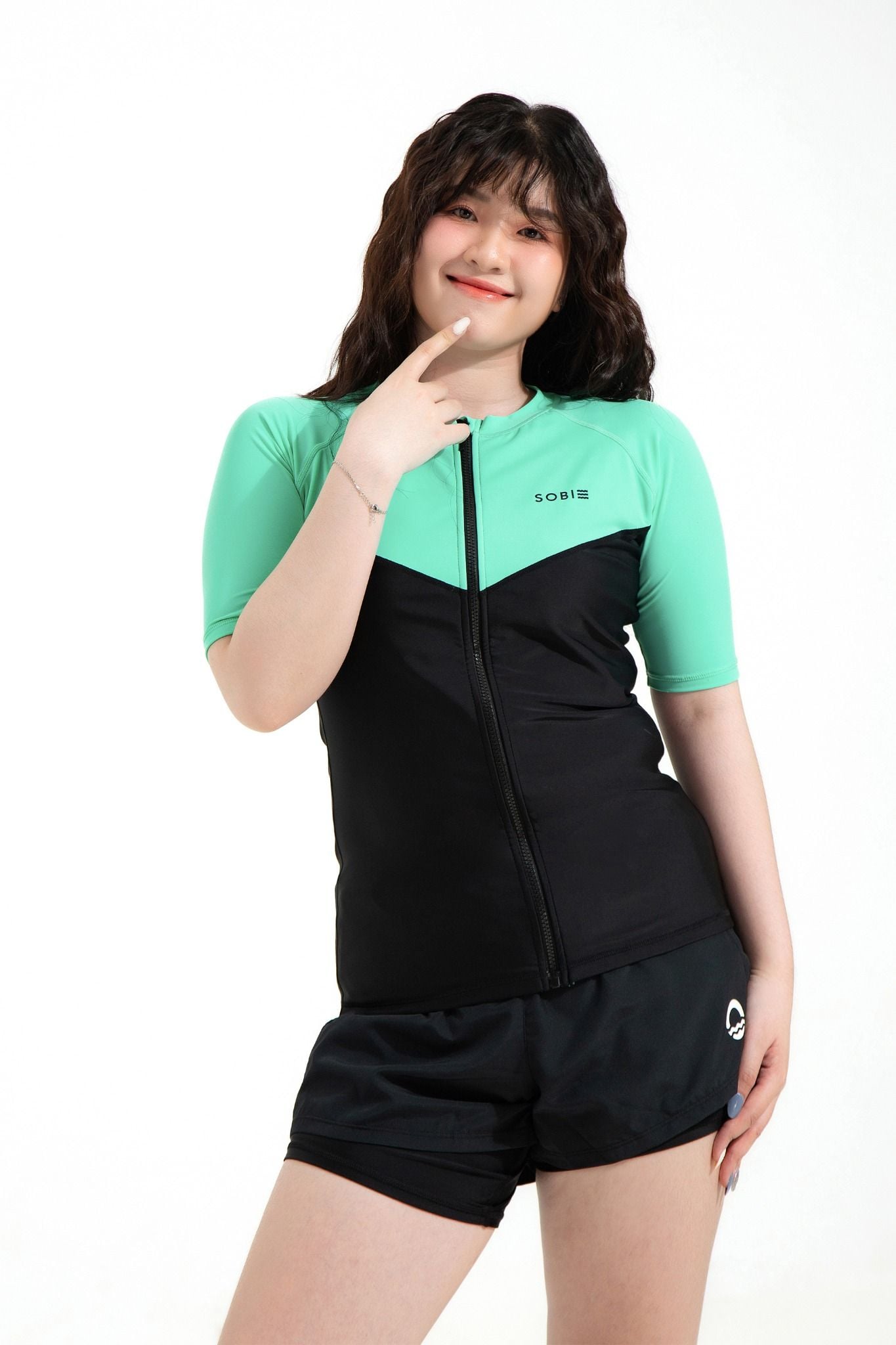  Áo bơi nữ tay ngắn Chubby Andrea 