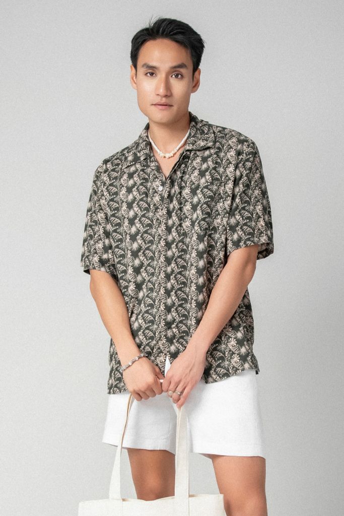 Ari Áo sơ mi nam tay ngắn vải linen rayon — 3