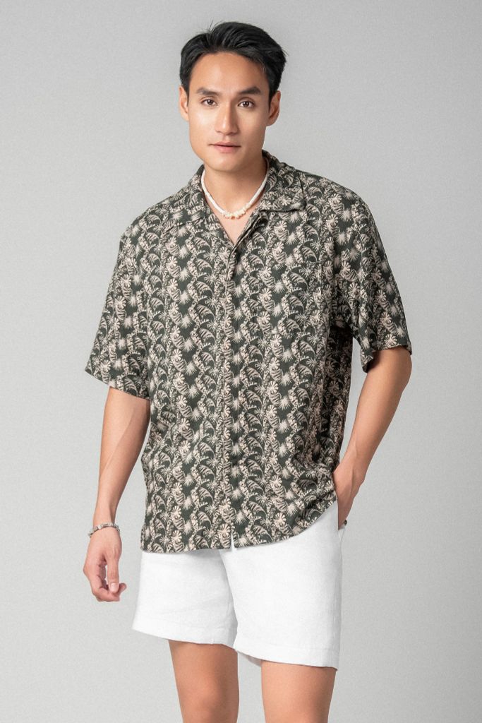 Ari Áo sơ mi nam tay ngắn vải linen rayon — 4