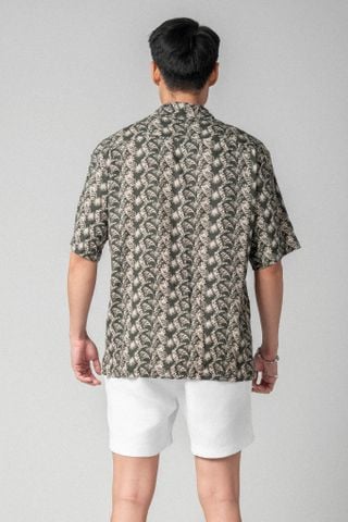 Ari Áo sơ mi nam tay ngắn vải linen rayon 