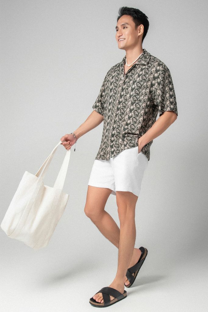 Ari Áo sơ mi nam tay ngắn vải linen rayon — 7
