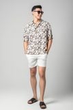  Baron Áo sơ mi nam tay ngắn vải linen rayon 
