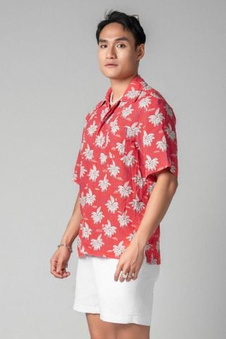  Dandy Áo sơ mi nam tay ngắn vải linen rayon 