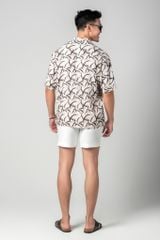 Baron Áo sơ mi nam tay ngắn vải linen rayon 8
