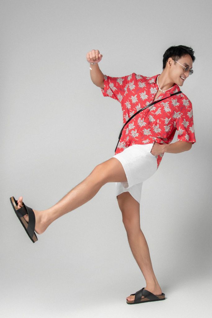Dandy Áo sơ mi nam tay ngắn vải linen rayon, ảnh 8