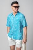  Dylan Áo sơ mi nam tay ngắn vải linen rayon 