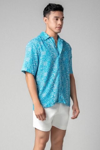  Dylan Áo sơ mi nam tay ngắn vải linen rayon 
