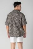  Canela Áo sơ mi nam tay ngắn vải linen rayon 