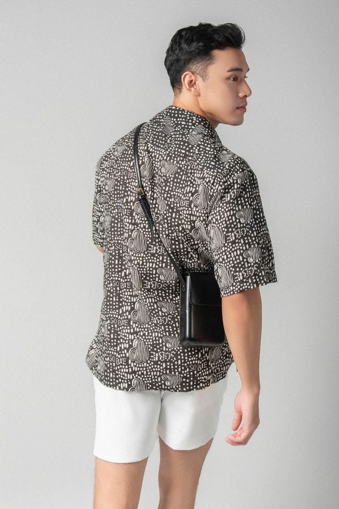 Canela Áo sơ mi nam tay ngắn vải linen rayon — 8