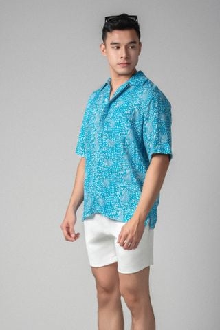  Dylan Áo sơ mi nam tay ngắn vải linen rayon 