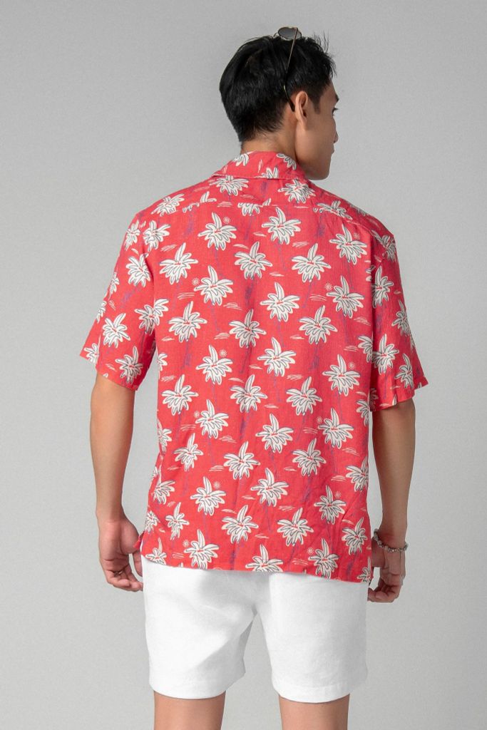 Dandy Áo sơ mi nam tay ngắn vải linen rayon, ảnh 5
