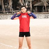  Áo Bơi Nam Wave Long Sleeved Bordeaux 