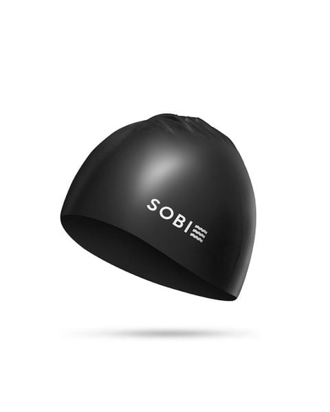  Nón bơi silicon cao cấp SOBIE Black - White S15 
