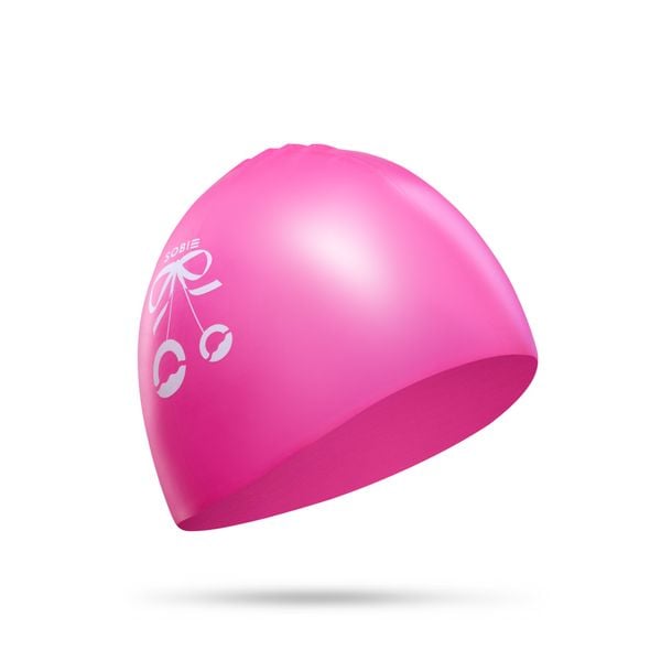  Nón bơi trẻ em sIlicon cao cấp SOBIE Ribbon Pink S23 