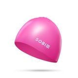  Nón bơi trẻ em sIlicon cao cấp SOBIE Ribbon Pink S23 