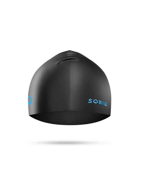  Nón bơi silicon cao cấp SOBIE Black - Blue S12 