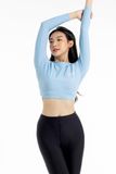  Áo Bơi Nữ Tay Dài Croptop - Basic Blue 