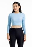  Áo Bơi Nữ Tay Dài Croptop - Basic Blue 