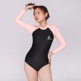  Đồ Bơi Liền Mảnh SOBIE Black Pink Khoá Kéo Sau 